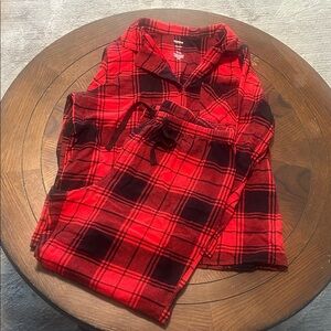 Sonoma Red and Black Plaid Flannel Pajama Set